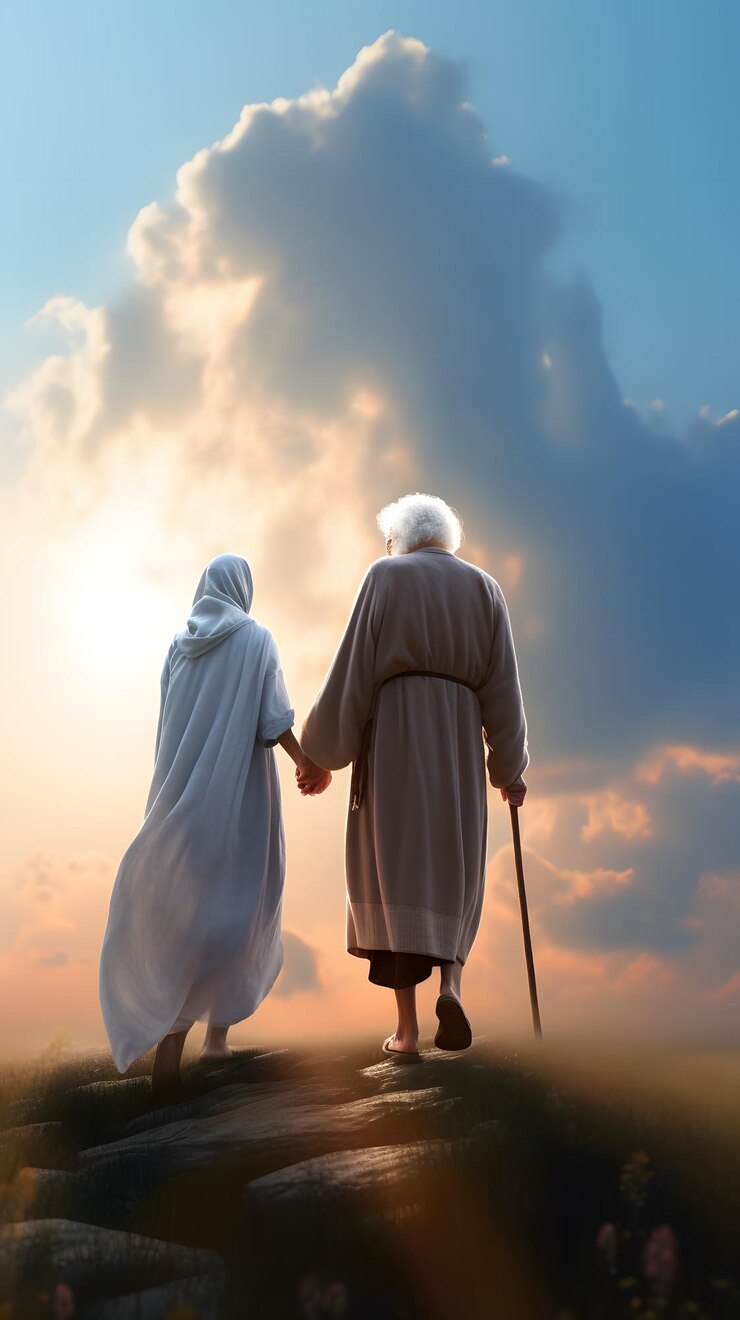 una pareja caminando
