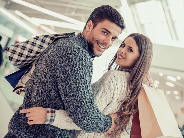 Foto pareja, en, compras