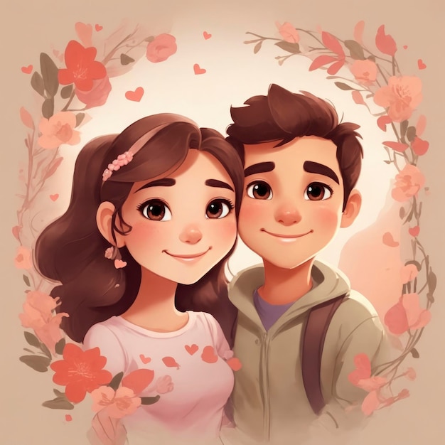 Una pareja de dibujos animados para DP