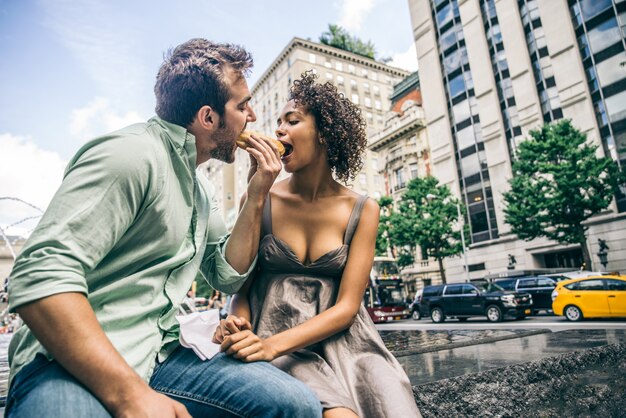 Pareja de enamorados en Central Park