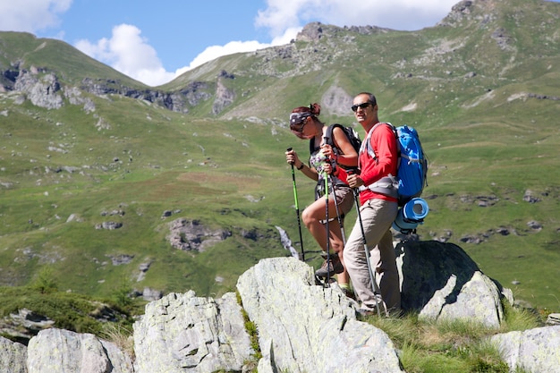 Pareja de excursionistas