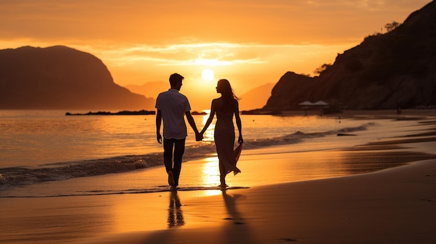 pareja frente al mar