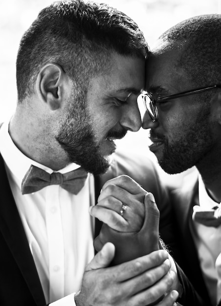 Pareja gay juntos amor