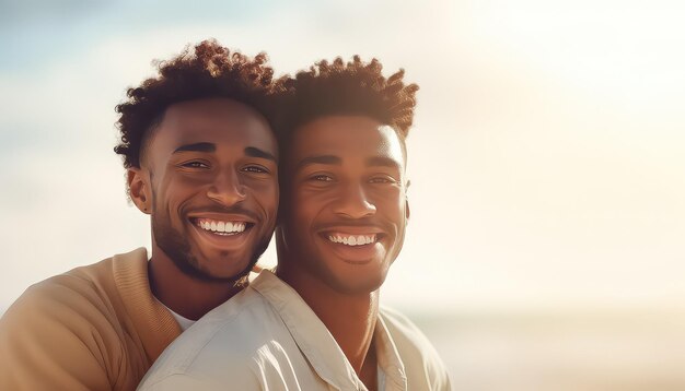 pareja gay en la playa mes de la historia negra