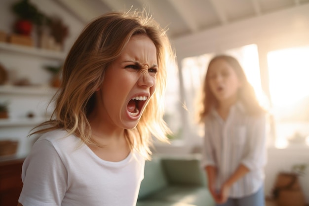 Foto pareja gritando y enojada con problemas