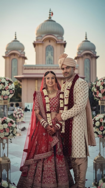 Pareja india Estilos tradicionales y modernos Fotografía cultural y romántica