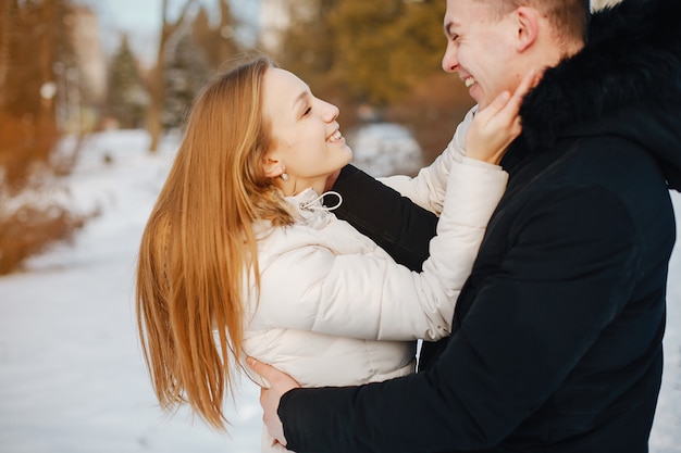 Pareja en invierno