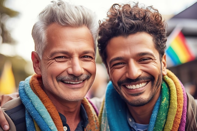 Foto pareja lgbt generativa ai