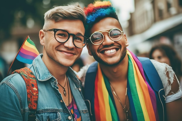 Foto pareja lgbt generativa ai