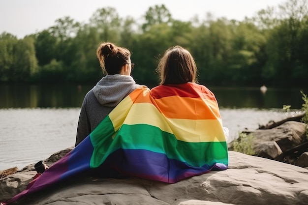 Pareja LGBT generativa ai