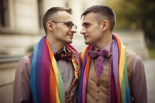 Foto pareja lgbt generativa ai