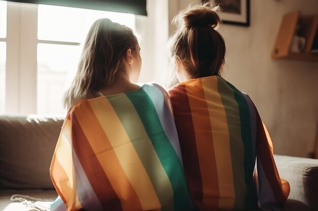 Pareja LGBT generativa ai