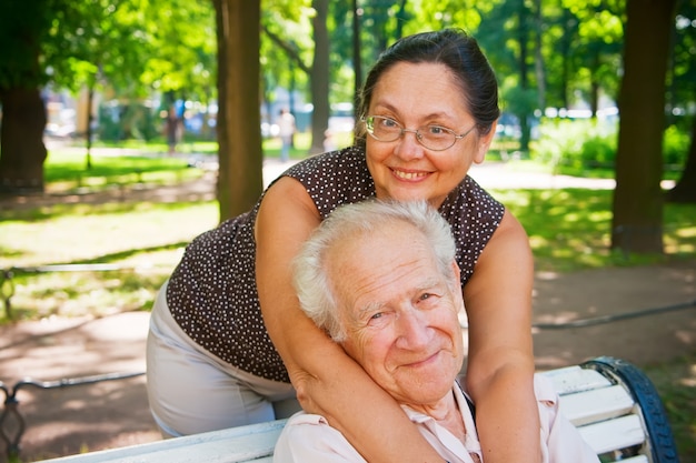 Pareja madura en el amor