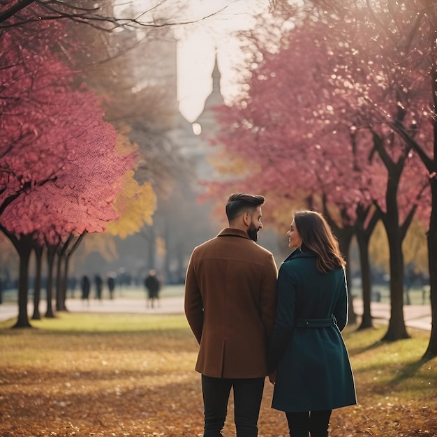 Foto pareja en el parque