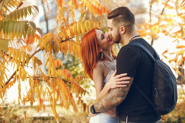 pareja en un parque