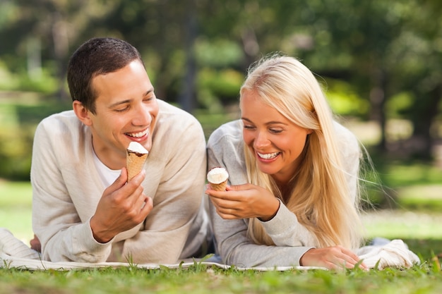 Pareja en el parque