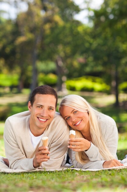 Pareja en el parque