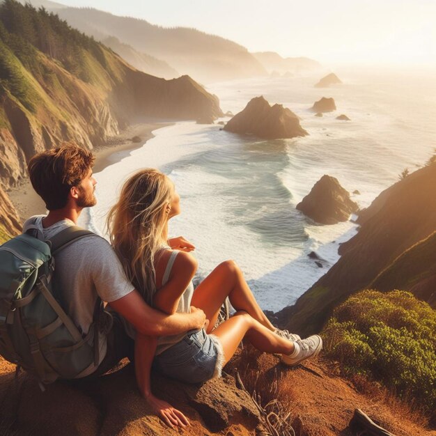 pareja de playa