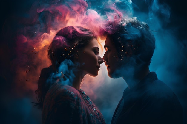 Pareja romántica romance concepto universo ai generado