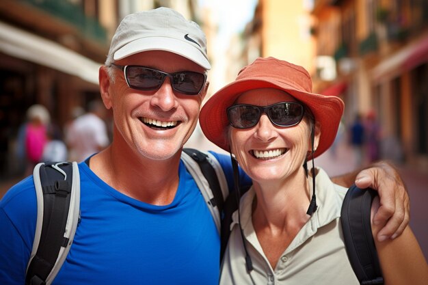 Foto una pareja de turistas.