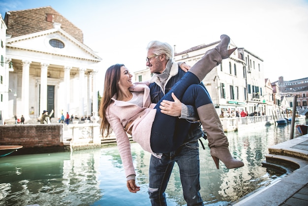 Pareja en venecia