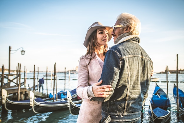 Pareja en venecia