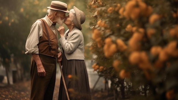 Parejas felices de edad avanzada