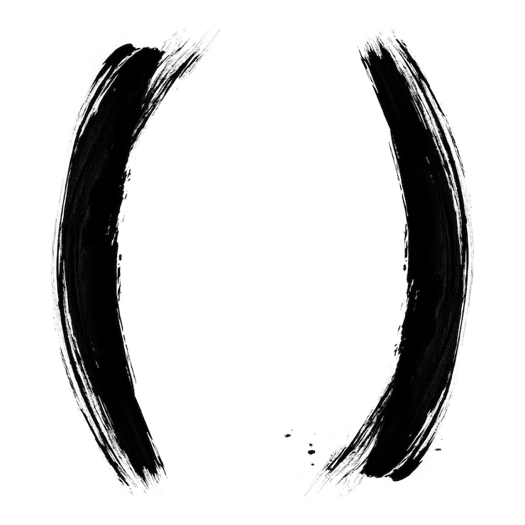 Foto parênteses png símbolo traço de pincel estilo de fonte desenhada à mão