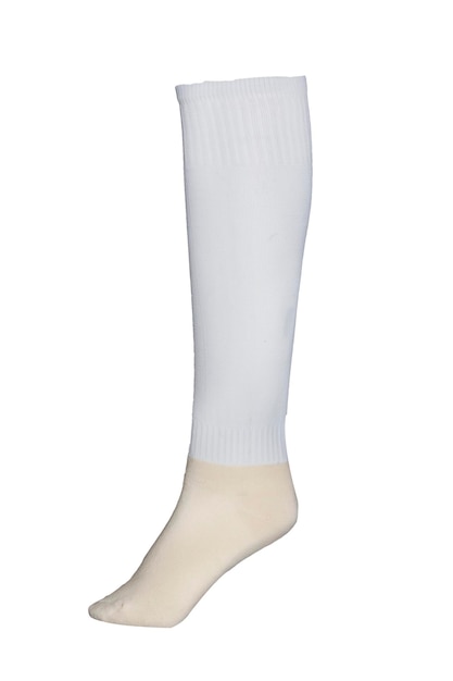 Foto pares coloridos de meias de futebol isolados no fundo branco