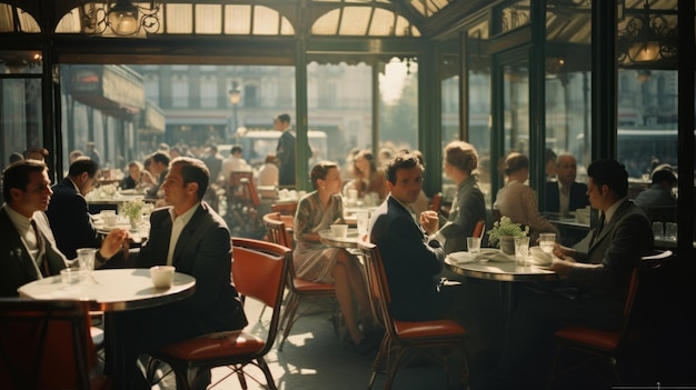 París en los años 60 Las calles de la gente noir clásico