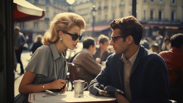 París en los años 60 Las calles de la gente noir clásico