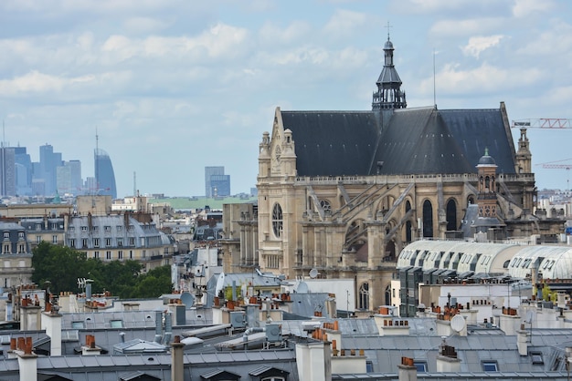 Foto parís desde la azotea del centro pompidou