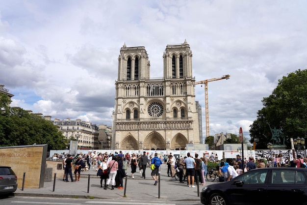 PARIS FRANÇA 6 DE JUNHO DE 2022 NotreDame de Paris em restauração Paris França