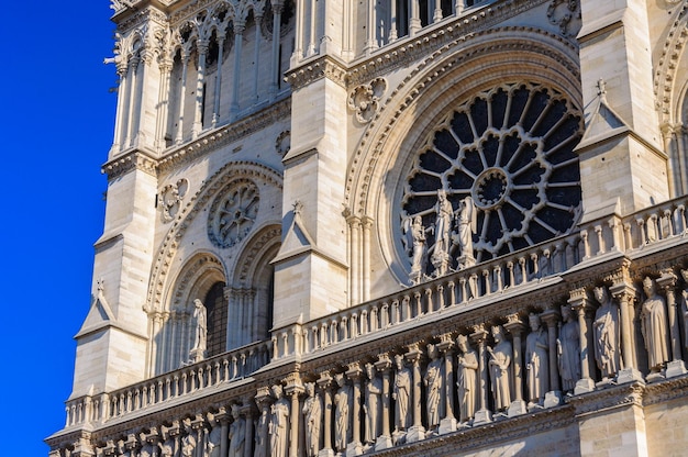 PARIS FRANKREICH 15. APRIL 2019 Kathedrale Notre Dame de Paris Frankreich gotische Architektur