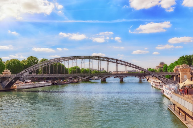 PARIS FRANKREICH 9. JULI 2016 Blick auf die Stadt einer der schönsten Städte der Welt Brücke Paris Austerlitz