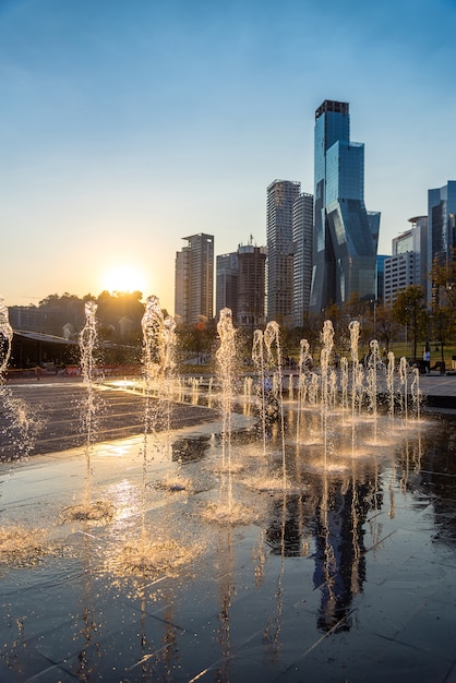 Parkbrunnen von Mexiko-Stadt, Parque la Mexicana, Santa Fe, CDMX