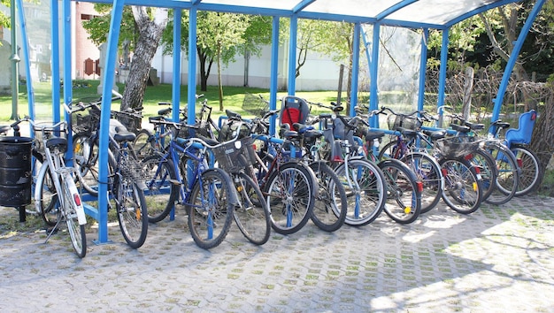 Parkplatz für Fahrräder