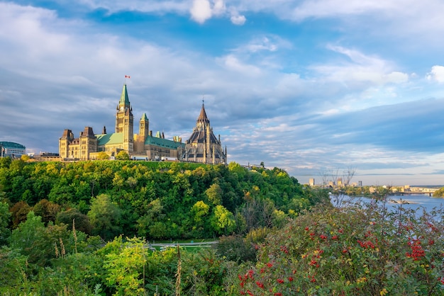 Parliament Hill em Ottawa, Ontário, no Canadá