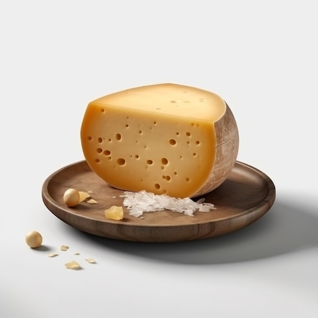 Parmigiano Reggiano es un queso de textura dura elaborado con leche de vaca generada por IA