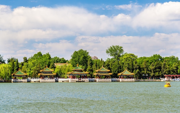 Parque Beihai com o lago - Pequim, China