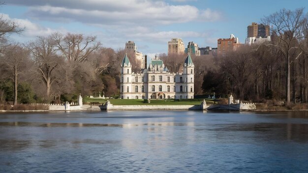 El parque central de la ciudad de Nueva York, el castillo de Belvedere.