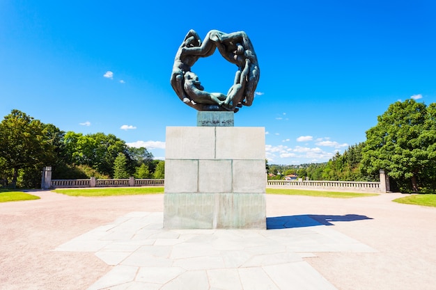 Parque de esculturas de Vigeland o Vigelandpark en Oslo, Noruega.