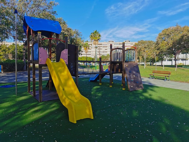 Parque infantil en la ciudad de Málaga España.