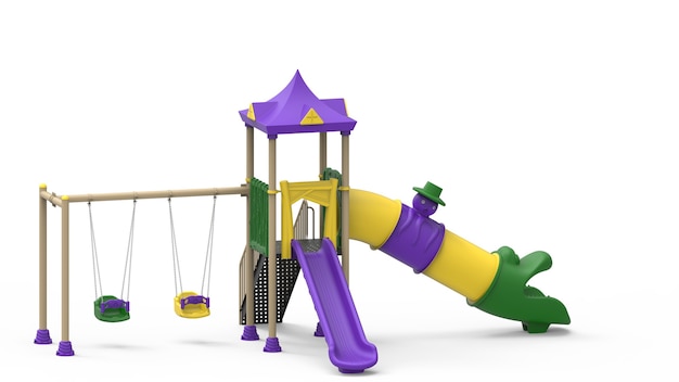 Saltador de león de parque infantil realista 3d para niños aislado