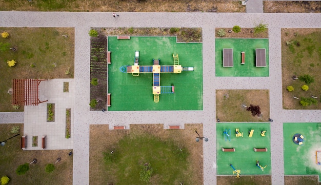 parque infantil, vista desde arriba