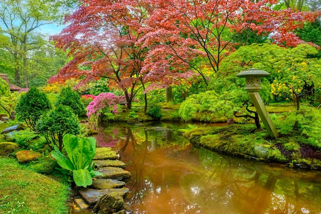 Parque jardín japonés de clingendael, la haya, países bajos