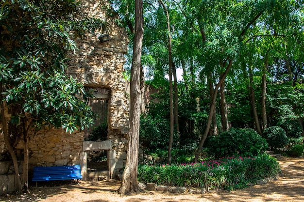 Parque na cidade velha de Girona. Catalunha