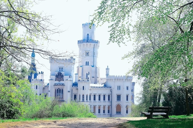 parque na república tcheca/paisagem em uma área de recreação do parque na capital da república tcheca, turismo de descanso do castelo de Praga