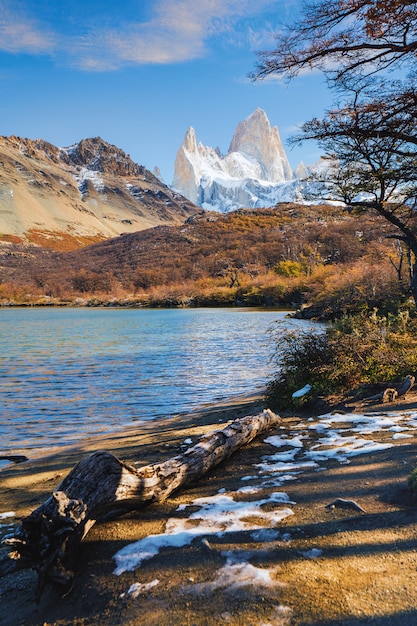 Foto parque nacional los glaciares, provincia de santa cruz, patagonia, argentina, monte fitz roy.