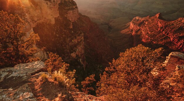 Parque nacional del gran cañón vista panorámica estados unidos viajar